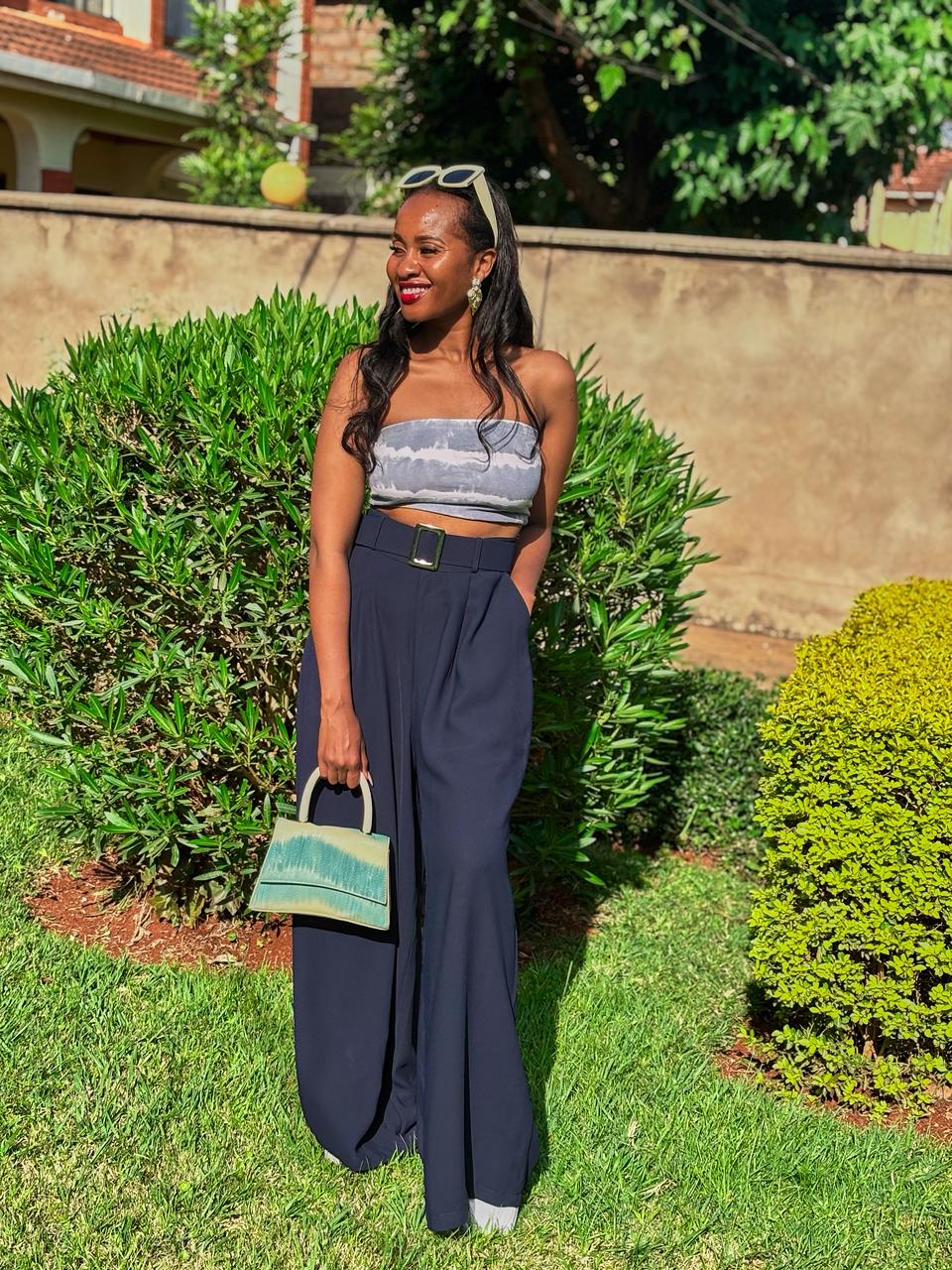 Navy Wide-Leg Palazzo Pants